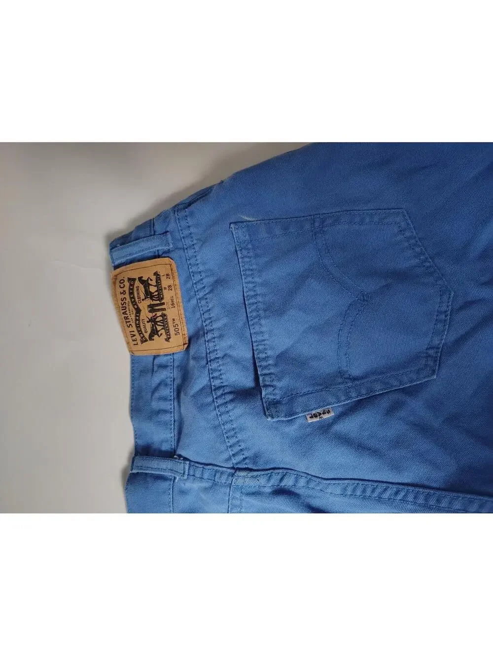 Levis 505 Jeans 28x28 Mens Blue Regular Straight Cotton Chino Trousers Denim